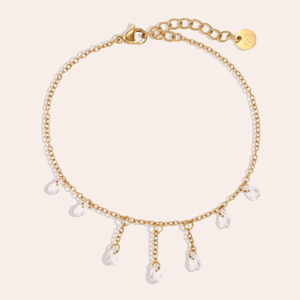 KENDAYA CRYSTAL ❥ Bracciale Gold/White