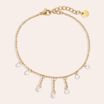 KENDAYA CRYSTAL ❥ Bracciale Gold/White