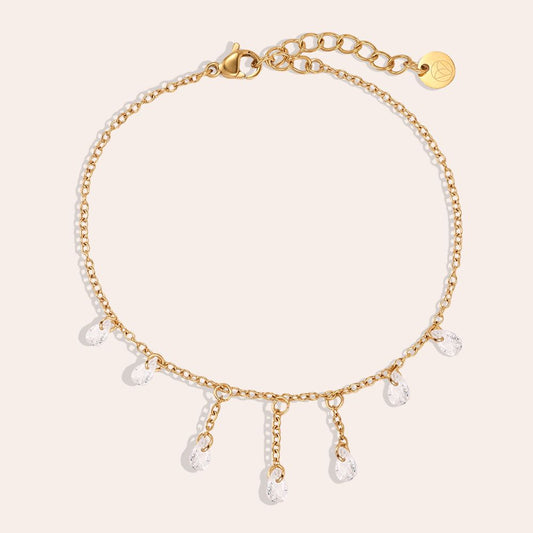 KENDAYA CRYSTAL ❥ Bracciale Gold/White