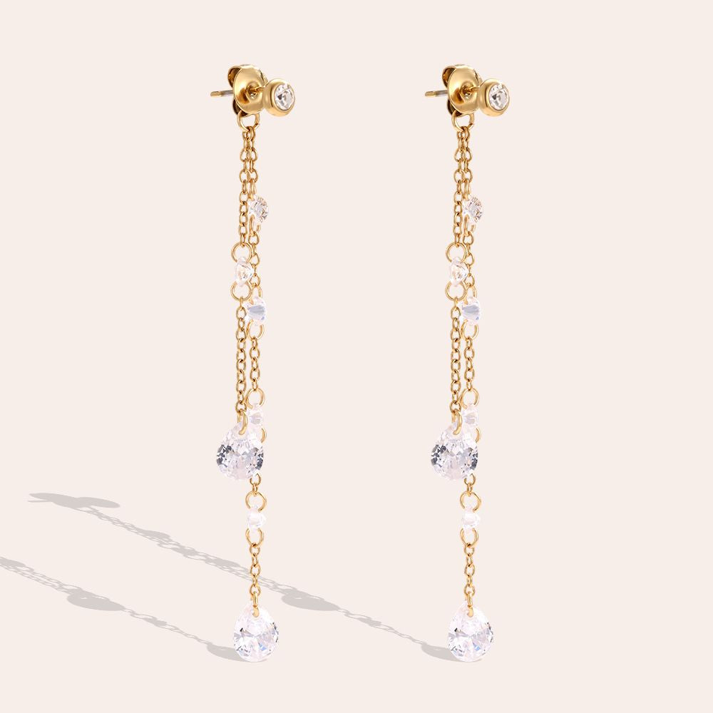 KENDAYA CRSYTAL ❥ Orecchini Gold - BELLAETEREA
