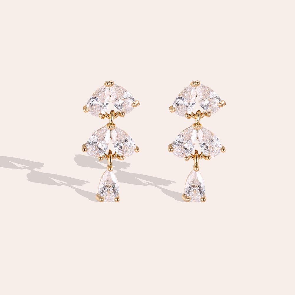 LOTUS ❥ Orecchini Gold/White