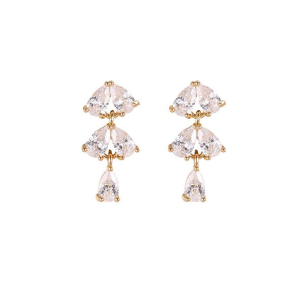 LOTUS ❥ Orecchini Gold/White