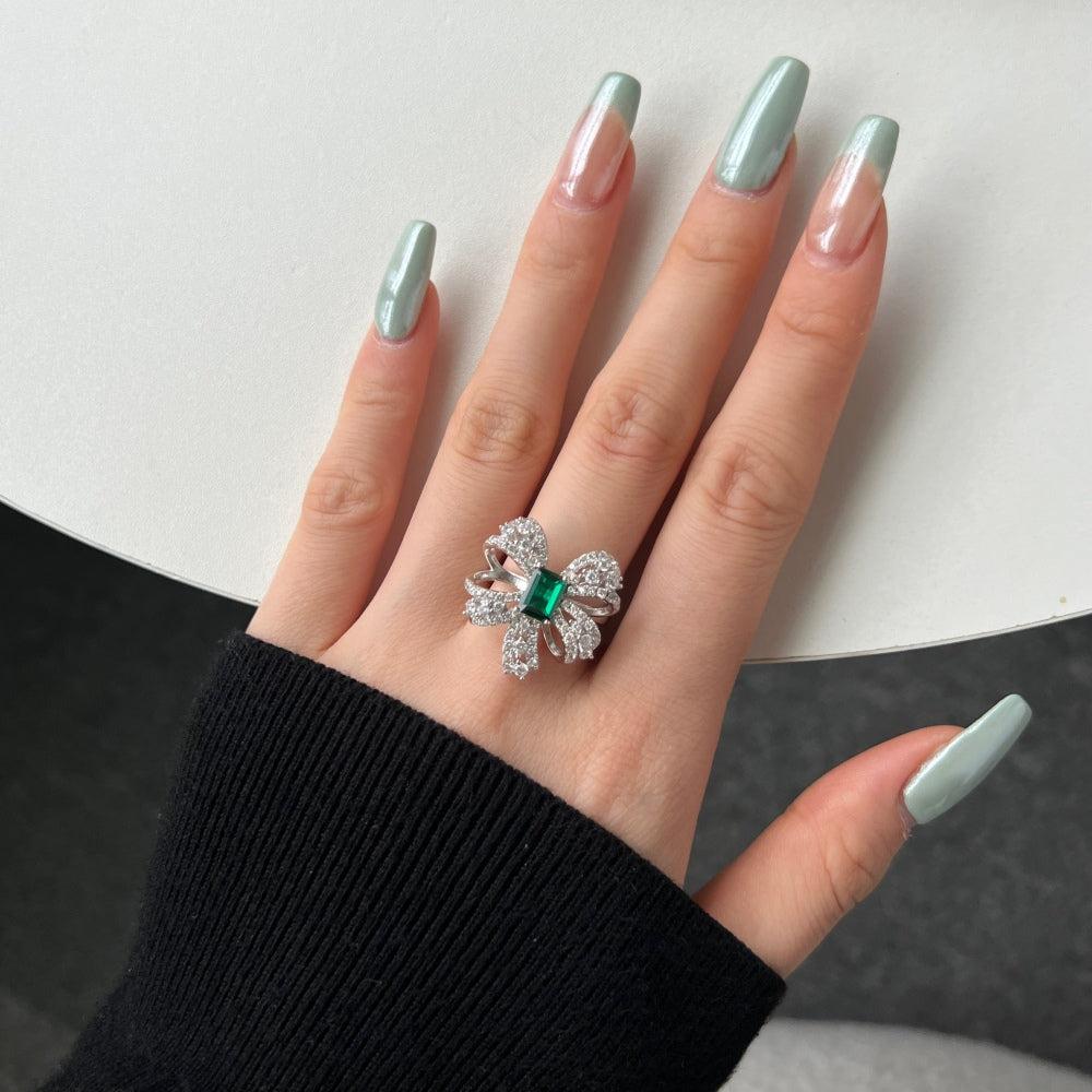 VERALYS ✧ 925 SILVER/Green Ring
