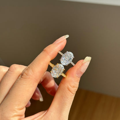 OVAL ✧ Anello ARGENTO 925/Gold 18k