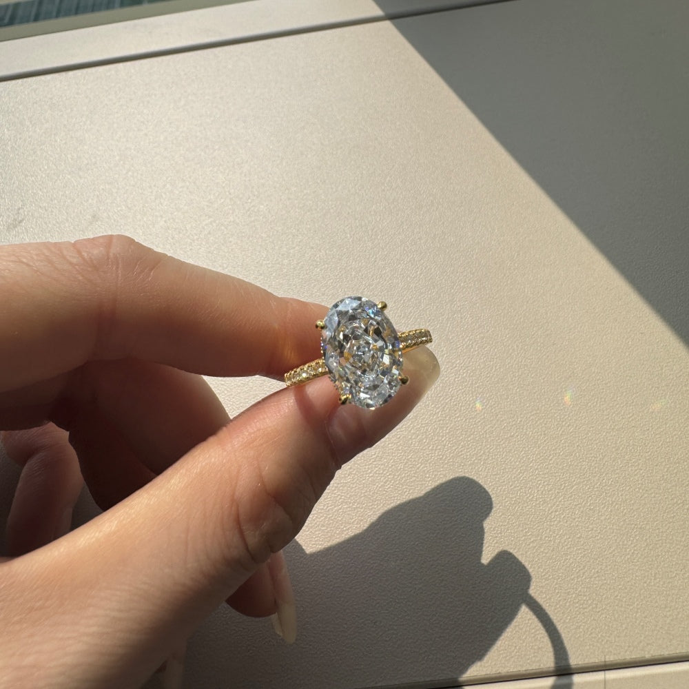 OVAL ✧ Anello ARGENTO 925/Gold 18k