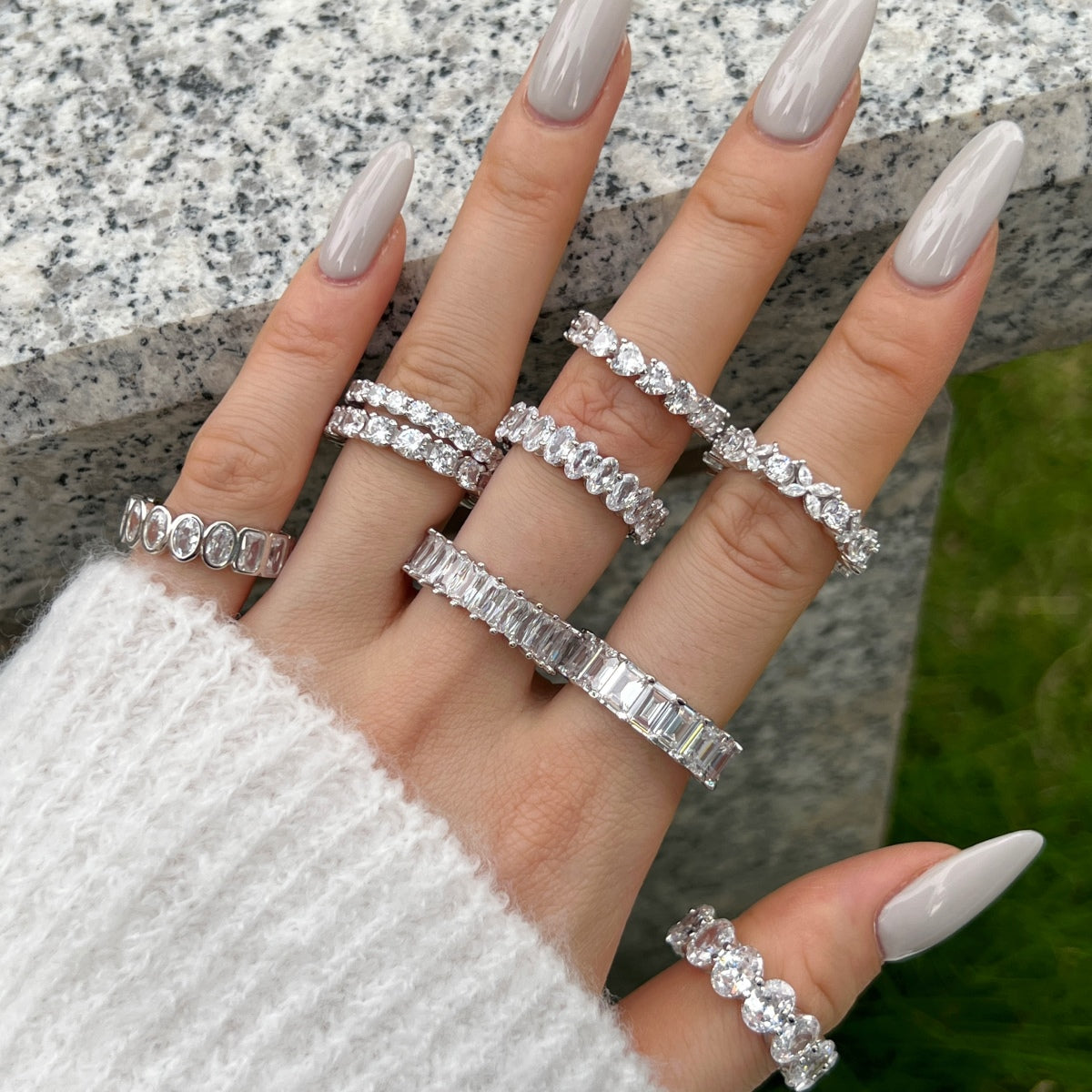 DIAMOND BAND ✧ Anello ARGENTO 925 - BELLAETEREA