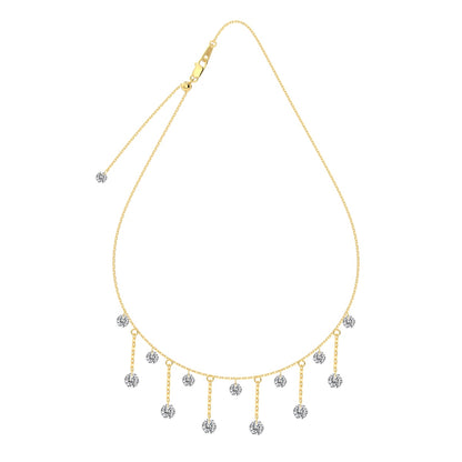 CRYSTAL FLOW ✧ Collana ARGENTO 925/Gold 14k