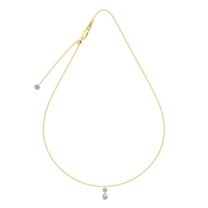 CRYSTAL TEAR ✧ Collana ARGENTO 925/Gold 14k