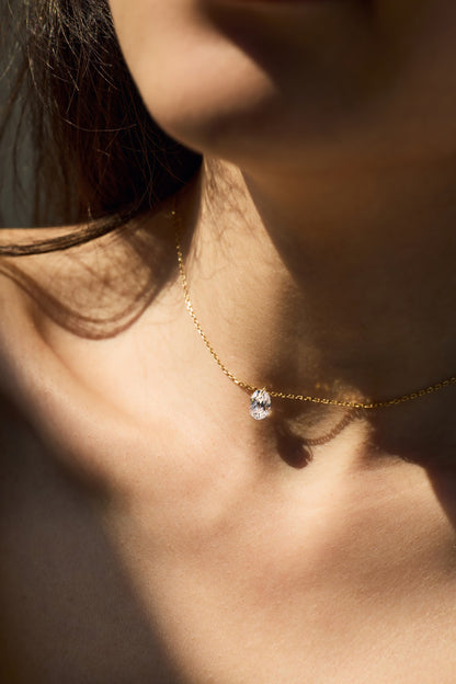 CRYSTAL DROP ✧ Collana ARGENTO 925/Gold 14k