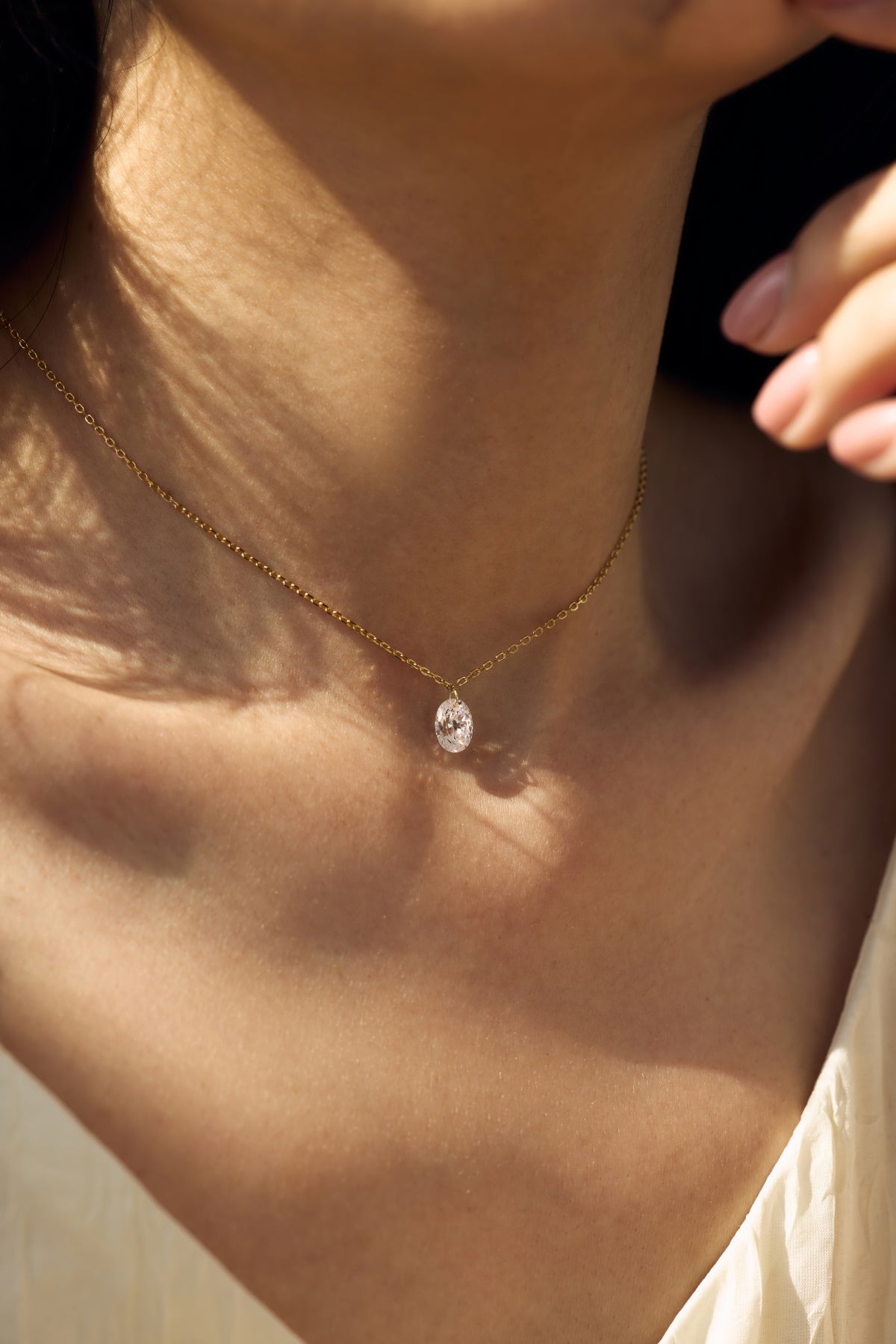 CRYSTAL DROP ✧ Collana ARGENTO 925/Gold 14k