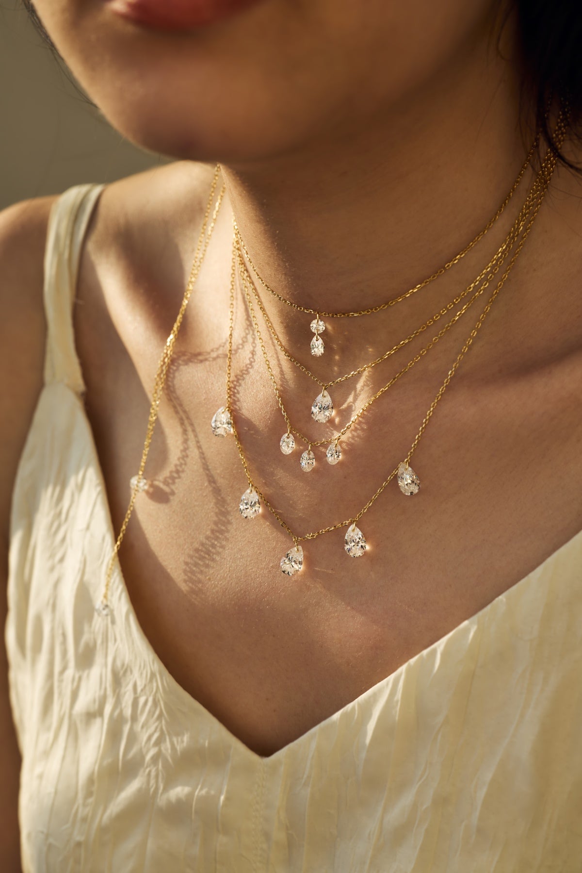 CRYSTAL WAVE ✧ Collana ARGENTO 925/Gold 14k