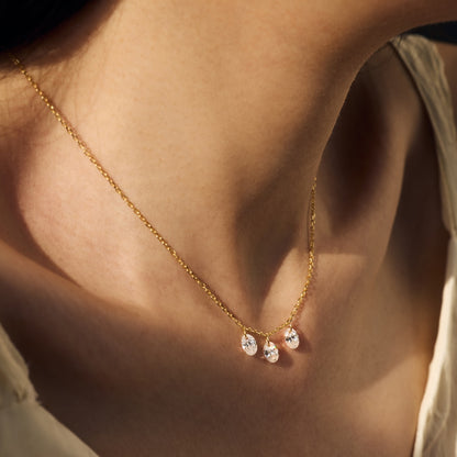 CRYSTAL WAVE ✧ Collana ARGENTO 925/Gold 14k