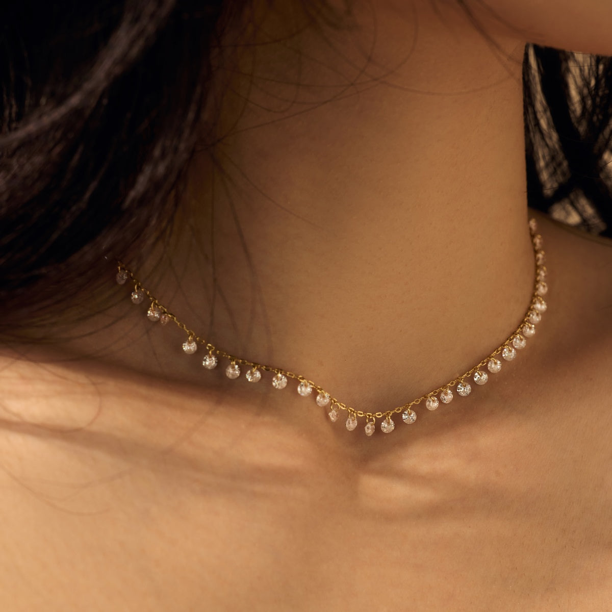 CRYSTAL GLOW ✧ Collana ARGENTO 925/Gold 14k