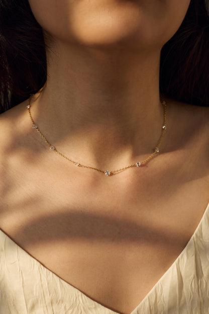 CRYSTAL SHINE ✧ Collana ARGENTO 925/Gold 14k