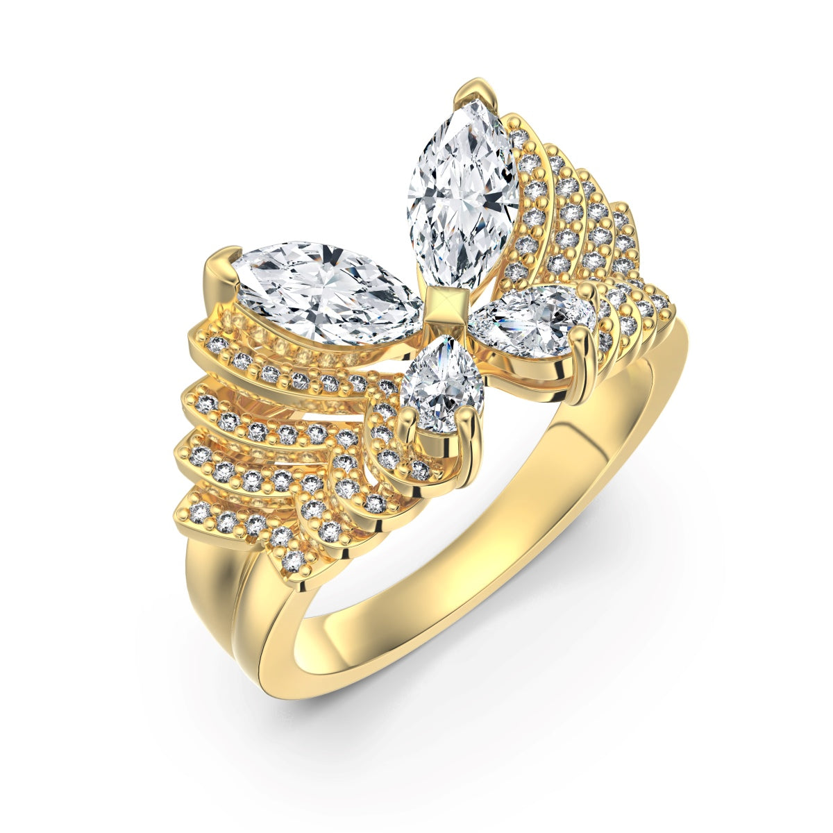 ELYSIANE ✧ Anello ARGENTO 925/Gold 14k - BELLAETEREA