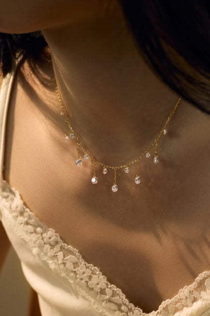 CRYSTAL FLOW ✧ Collana ARGENTO 925/Gold 14k
