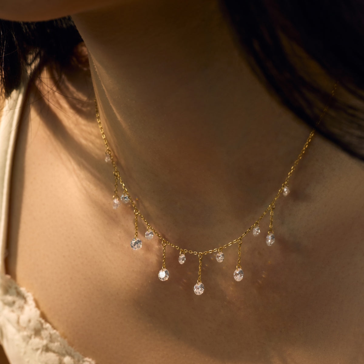 CRYSTAL FLOW ✧ Collana ARGENTO 925/Gold 14k