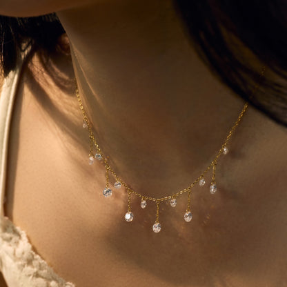 CRYSTAL FLOW ✧ Collana ARGENTO 925/Gold 14k