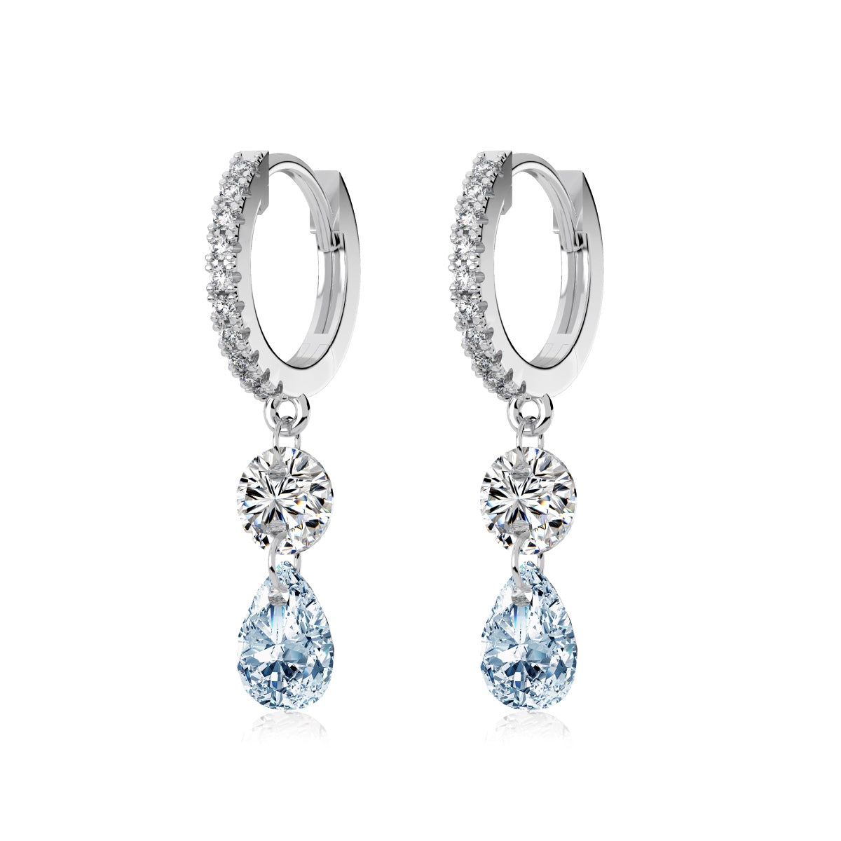 CRYSTAL FALL ✧ Orecchini ARGENTO 925/Acquamarina