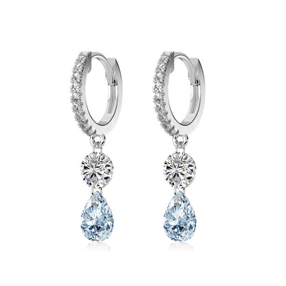 CRYSTAL FALL ✧ Orecchini ARGENTO 925/Acquamarina