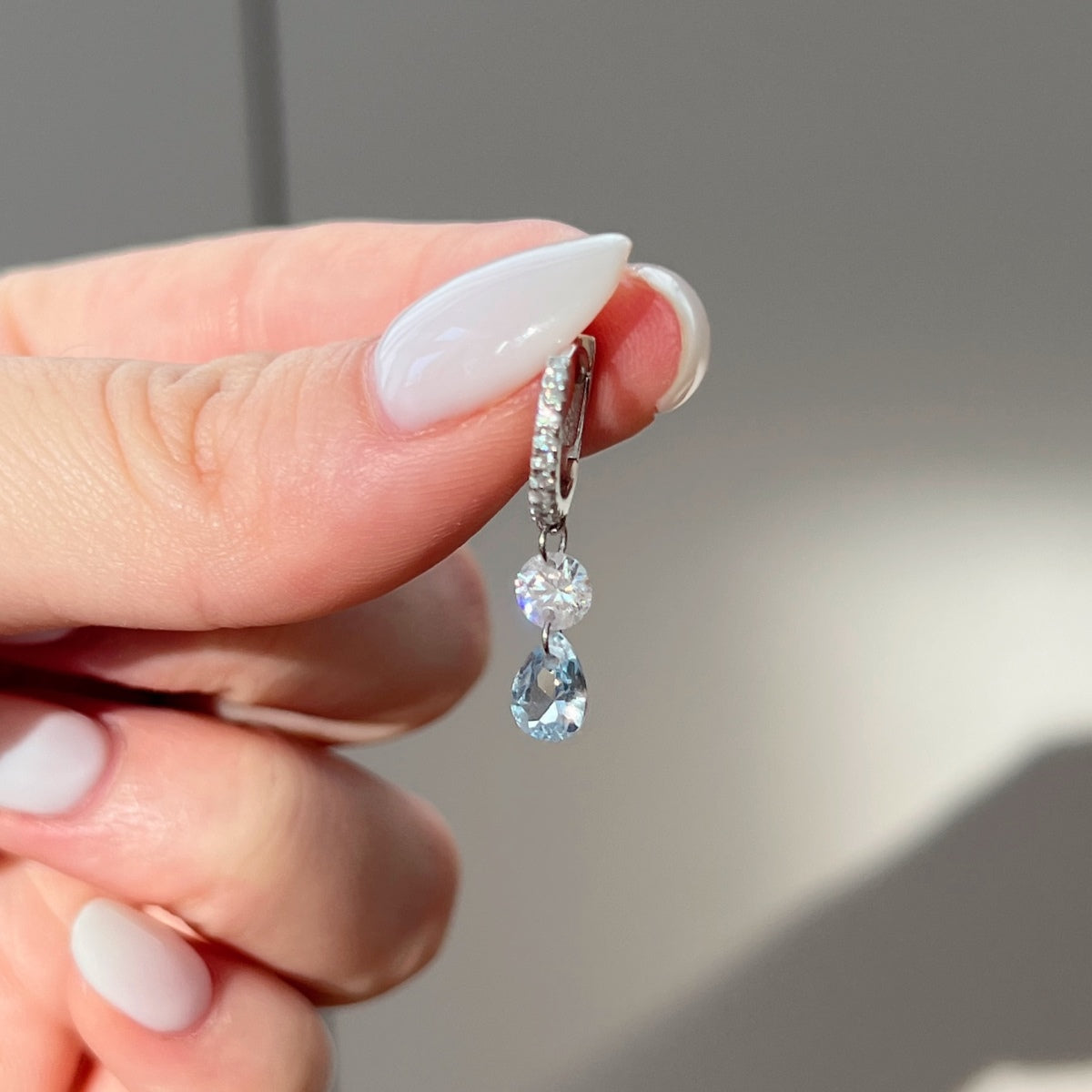 CRYSTAL FALL ✧ Orecchini ARGENTO 925/Acquamarina