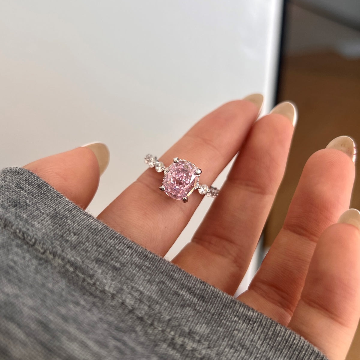 LADY V ✧ Anello ARGENTO 925/Rosa - BELLAETEREA