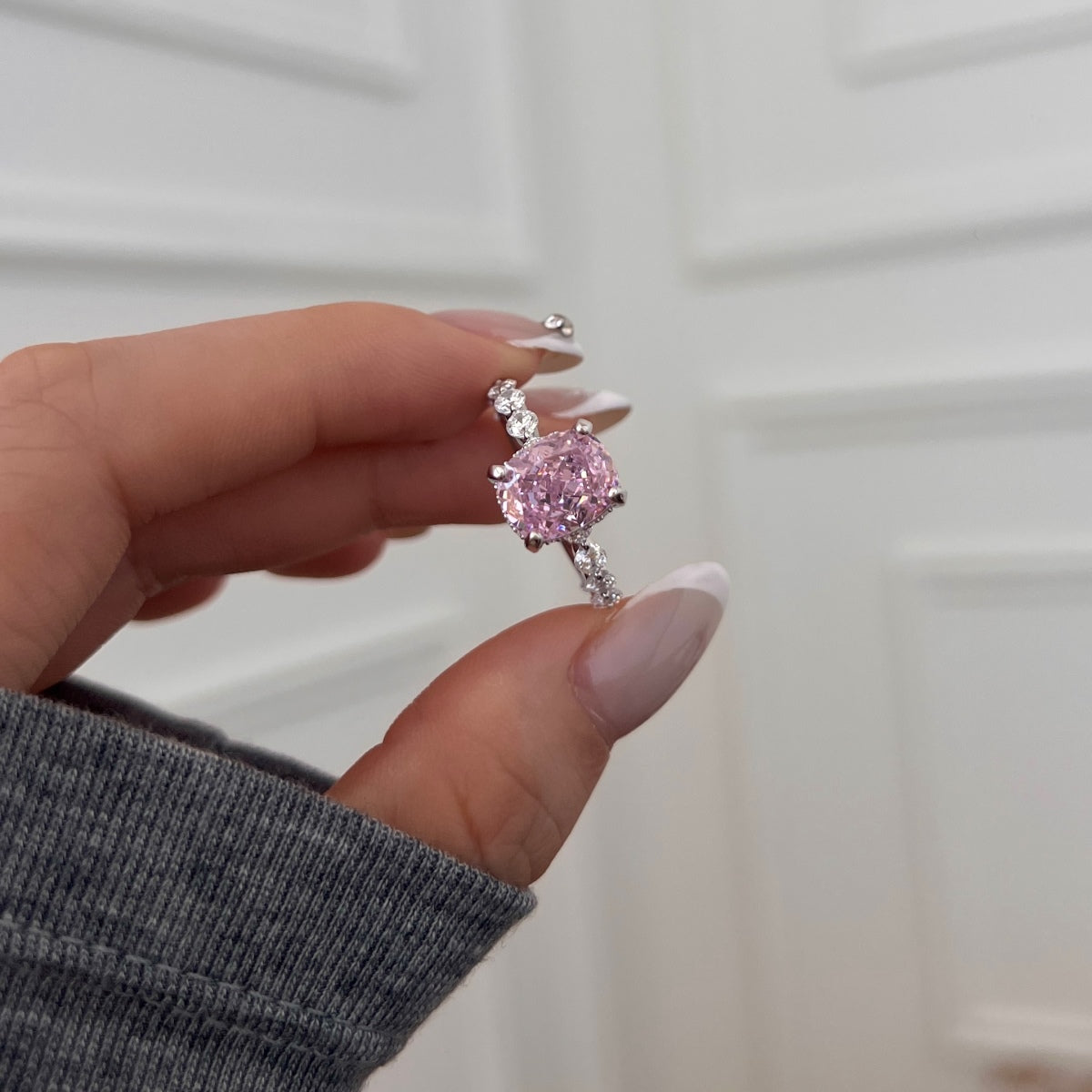 LADY V ✧ Anello ARGENTO 925/Rosa - BELLAETEREA