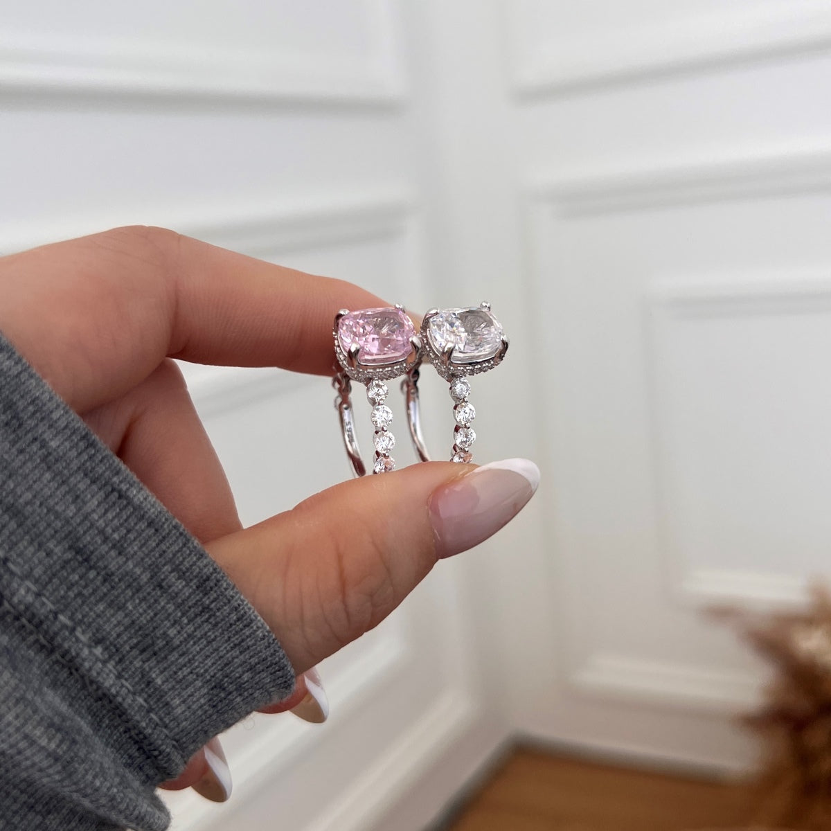 LADY V ✧ Anello ARGENTO 925/Bianco - BELLAETEREA