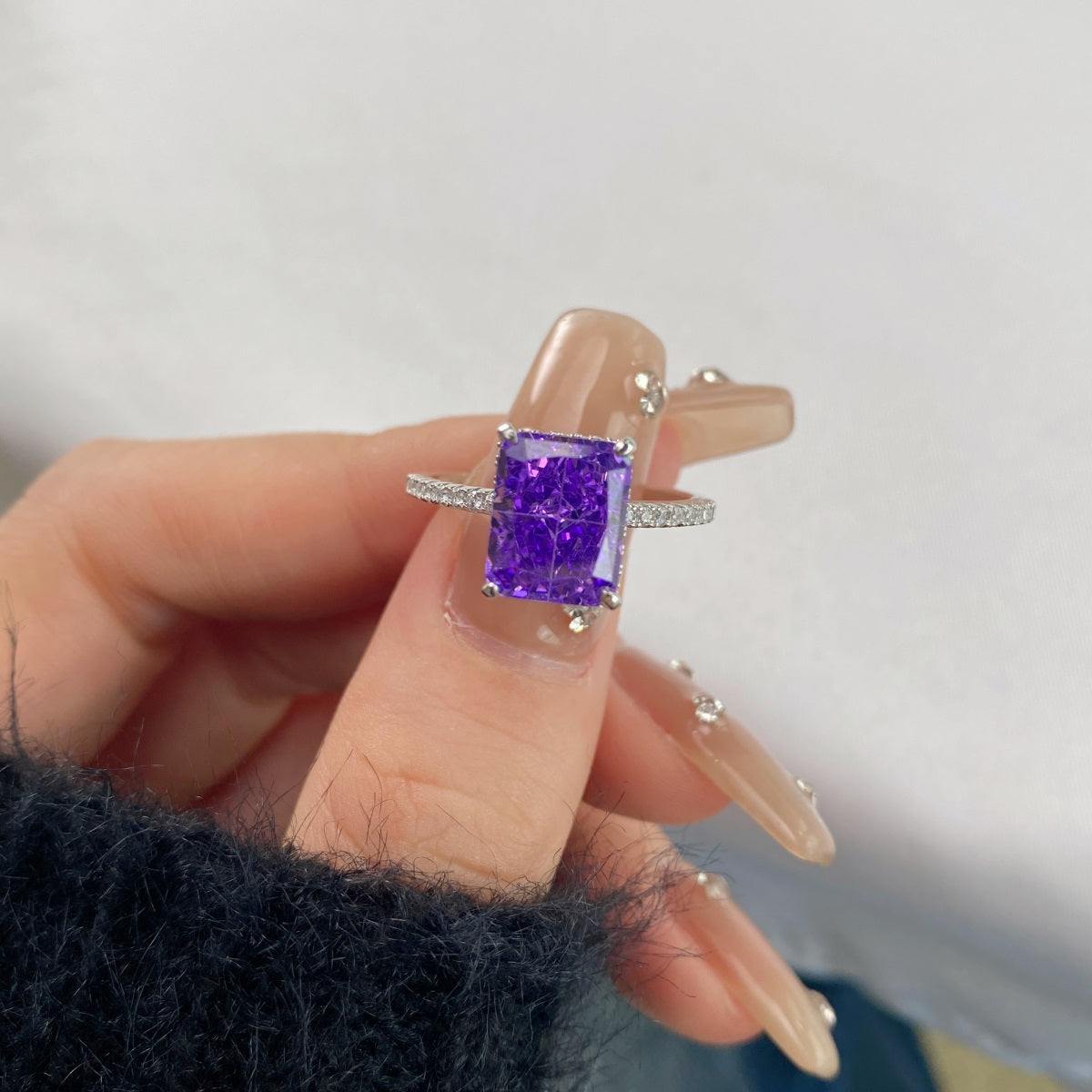 ZAHIRA ✧ Anello ARGENTO 925/Viola