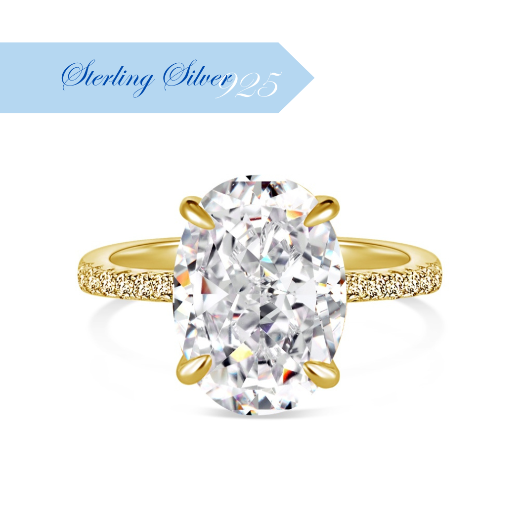 OVAL ✧ Anello ARGENTO 925/Gold 18k - BELLAETEREA